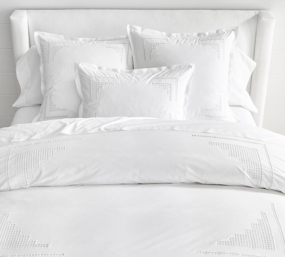 Eyelet Percale Quilt Cover Pottery Barn Australia
